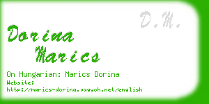 dorina marics business card